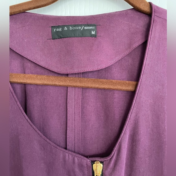 Rag & Bone Sleeveless Front Zipper Purple Lyocell Napoli Dress - Sz 8 - Picture 4 of 5
